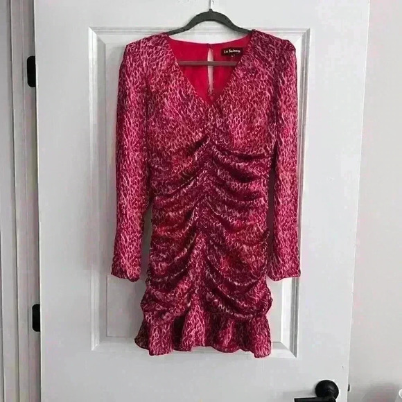 en Saison Razzalind Mini Dress Women's Clothing - Raspberry -Size - LARGE - Picture 2 of 5